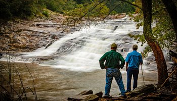 Hiking Trail to Carter Falls in Elkin