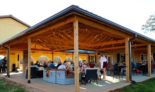 Christian Paul Vineyards outdoor tasting area Yadkin Valley