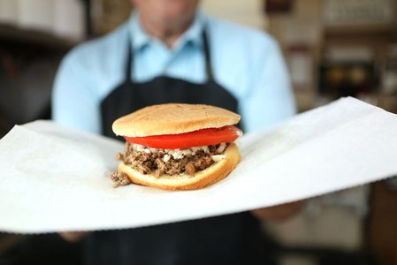 Ground Steak Trail Sandwich at Dairy Center Mount Airy NC