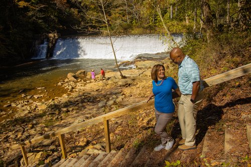 Elkin Valley Trails hiking waterfall Elkin NC