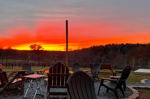 Golden Road Vineyards Fire Pit Surry Wine Trail