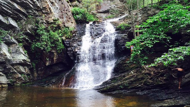 Hanging Rock State Park waterfall Yadkin Valley North Carolina
