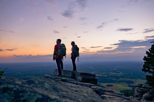 Hiking on Pilot Mountain