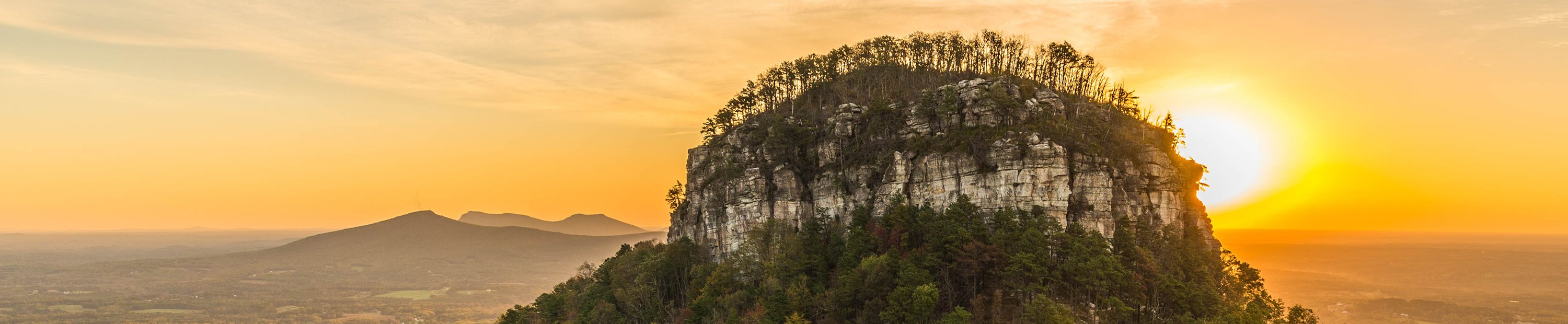 Pilot Mountain State Park sunrise banner