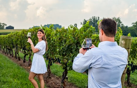 Romantic Date at Shelton Vineyards Yadkin Valley wine country North Carolina