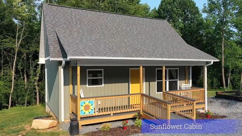 Riversong Sunflower Cabin Rental Yadkin Valley Private Trails