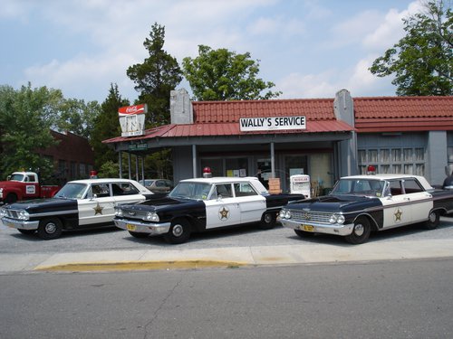Mayberry Squad Cars in Mount Airy, Yadkin Valley
