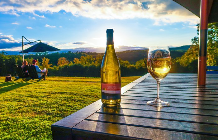 Wine clearance and sunset