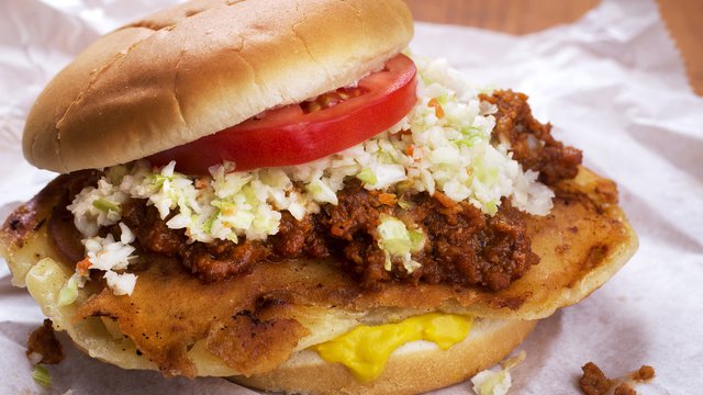 Snappy Lunch famous pork chop sandwich Mount Airy