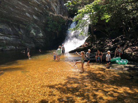 One of the Hanging Rock Waterfalls