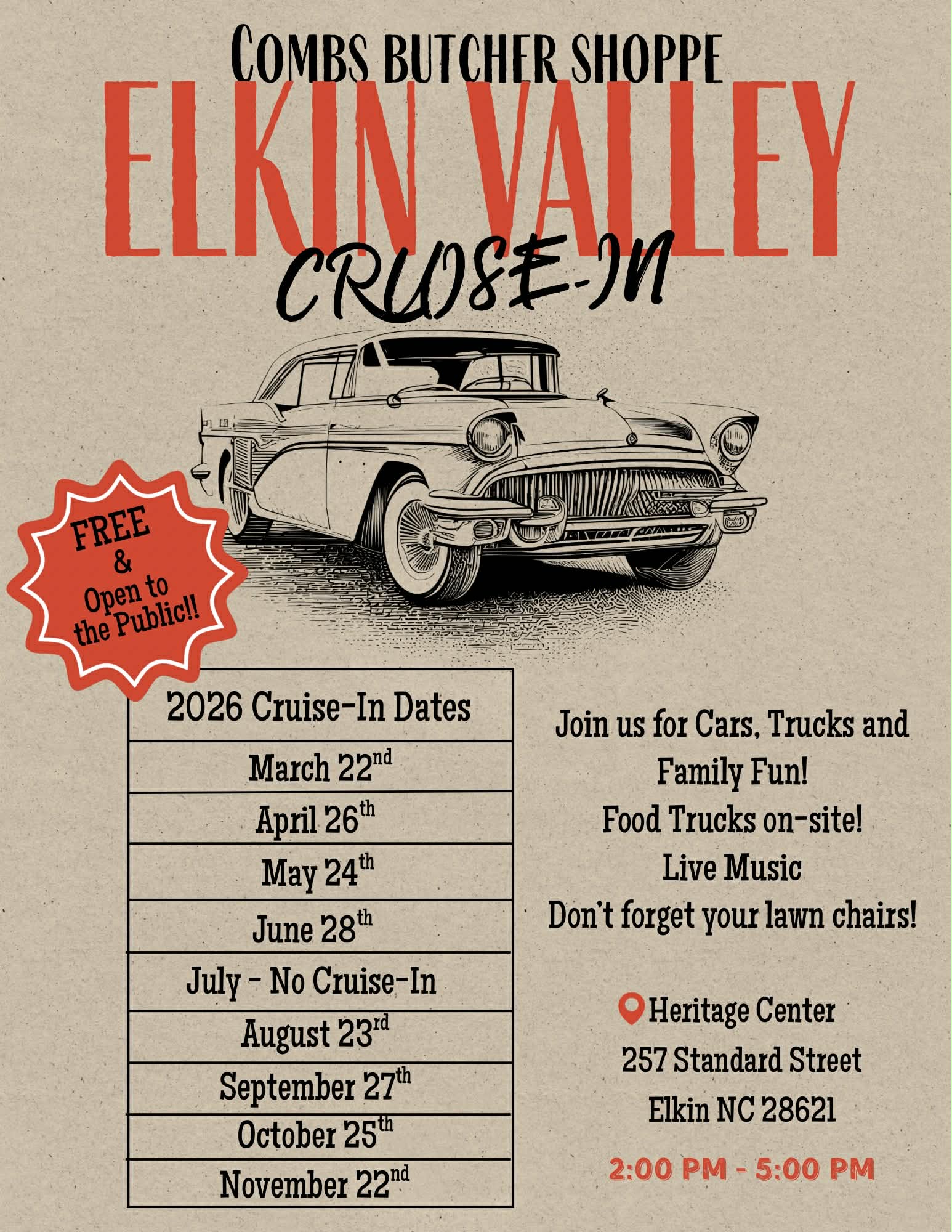 Elkin Cruise-In - Yadkin Valley, NC